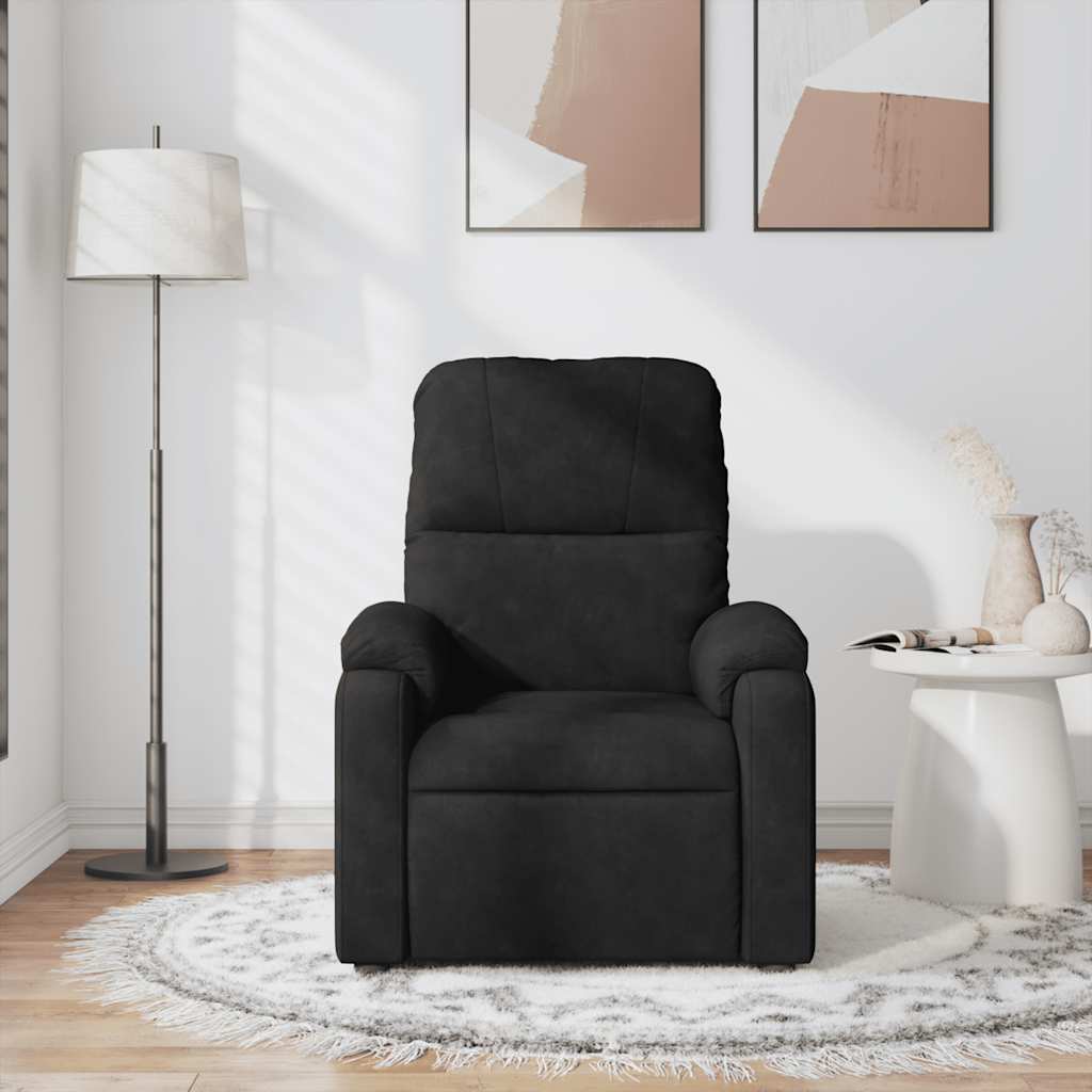 Fauteuil inclinable de massage noir tissu microfibre - XIOS