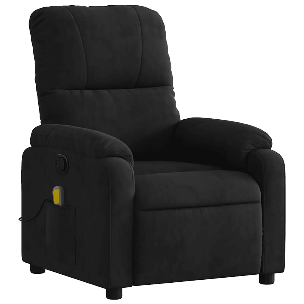 Fauteuil inclinable de massage noir tissu microfibre - XIOS