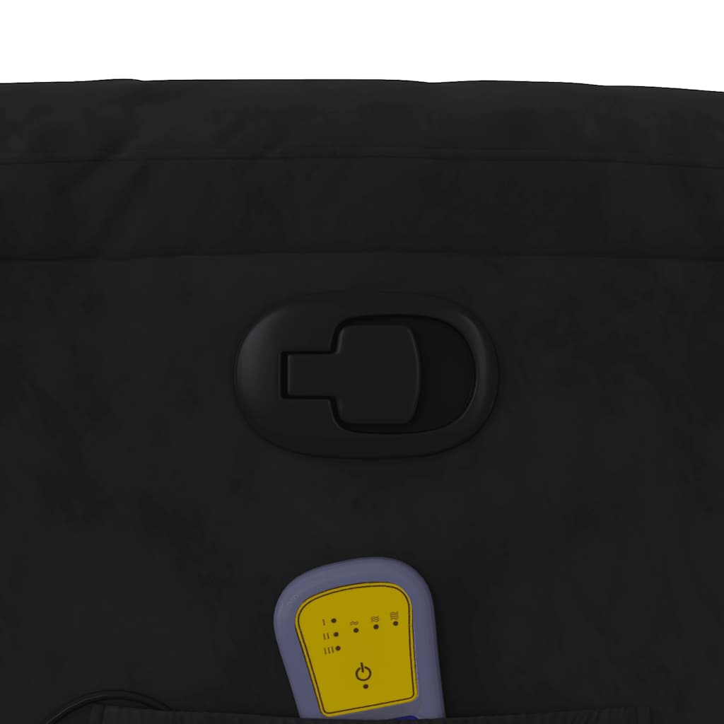 Fauteuil inclinable de massage noir tissu microfibre - XIOS