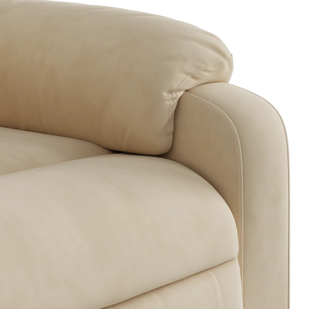 Fauteuil inclinable de massage crème tissu microfibre - XIOS