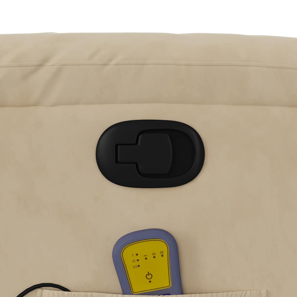 Fauteuil inclinable de massage crème tissu microfibre - XIOS
