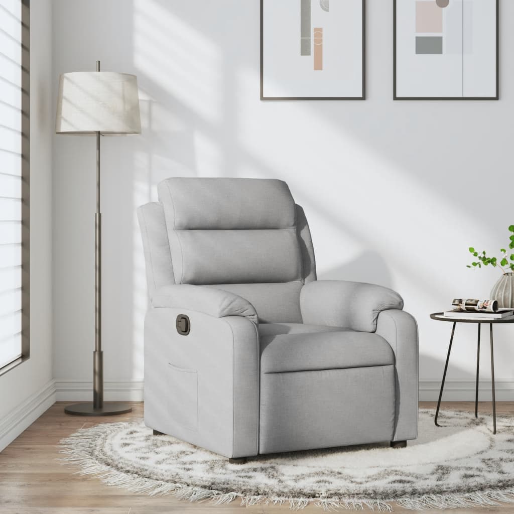Fauteuil inclinable Gris clair Tissu - XIOS