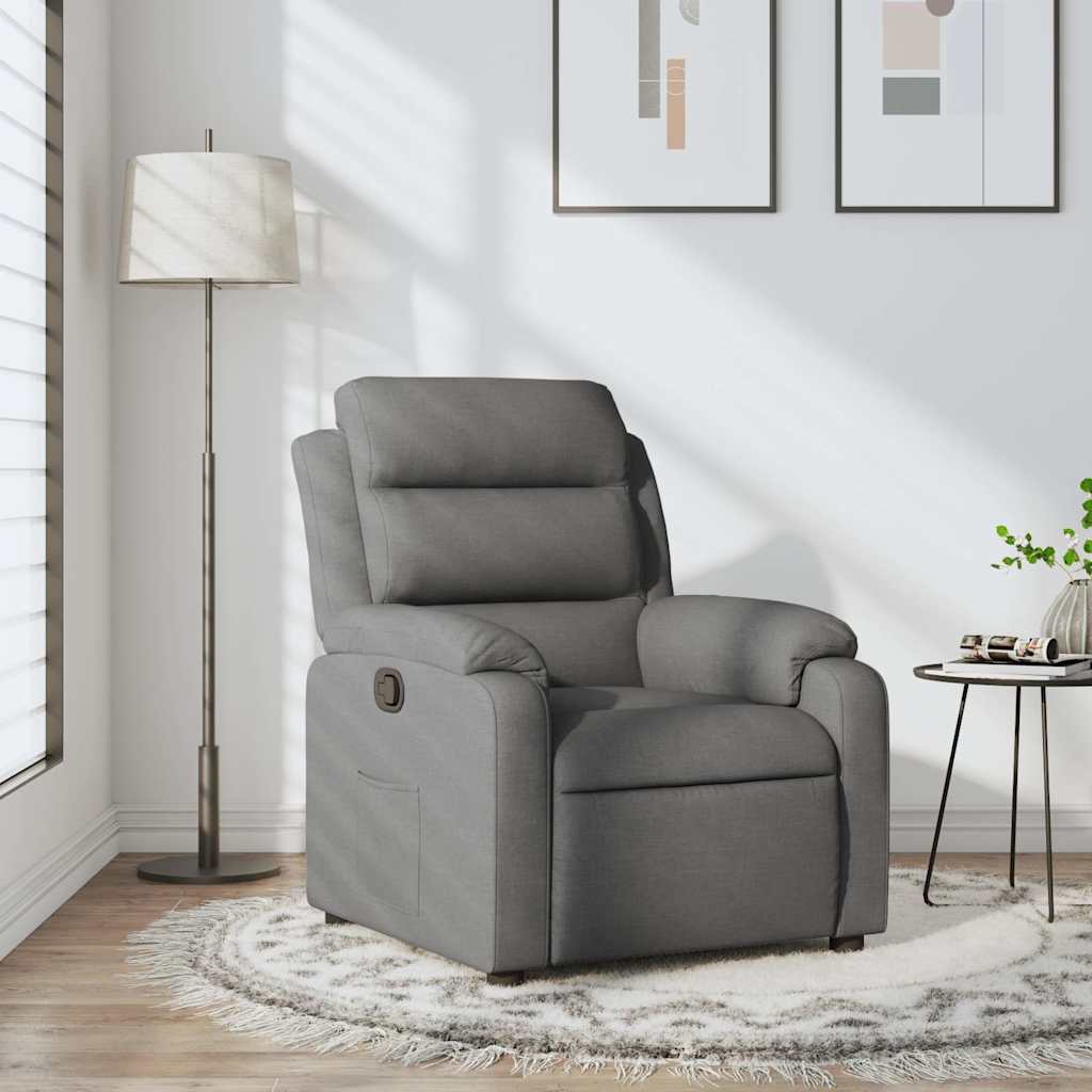Fauteuil inclinable Gris foncé Tissu - XIOS