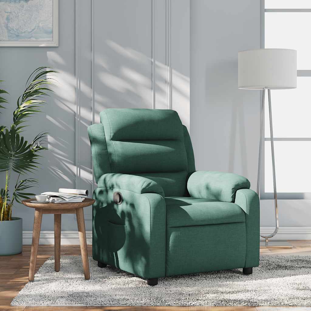 Fauteuil inclinable Vert foncé Tissu - XIOS