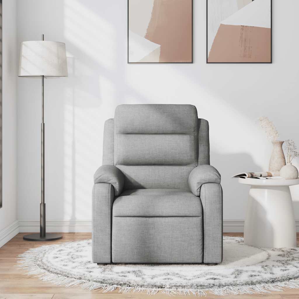 Fauteuil de massage inclinable Gris clair Tissu - XIOS