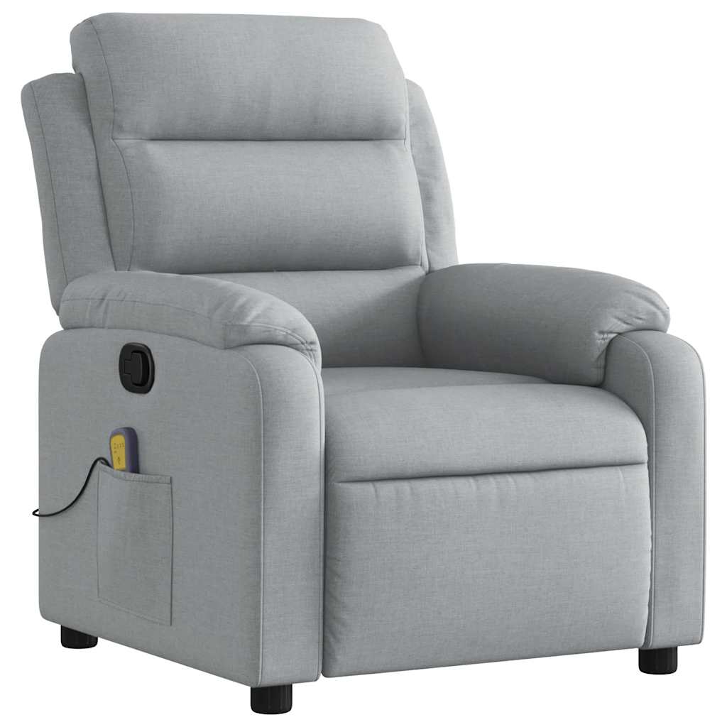 Fauteuil de massage inclinable Gris clair Tissu - XIOS