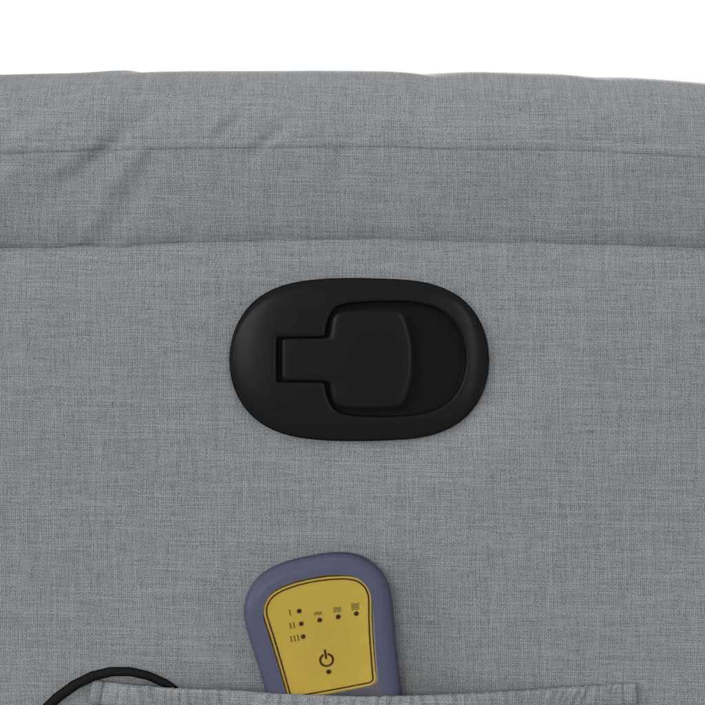 Fauteuil de massage inclinable Gris clair Tissu - XIOS