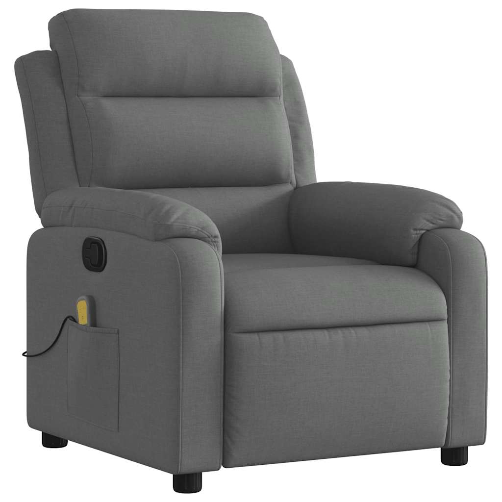 Fauteuil de massage inclinable Gris foncé Tissu - XIOS