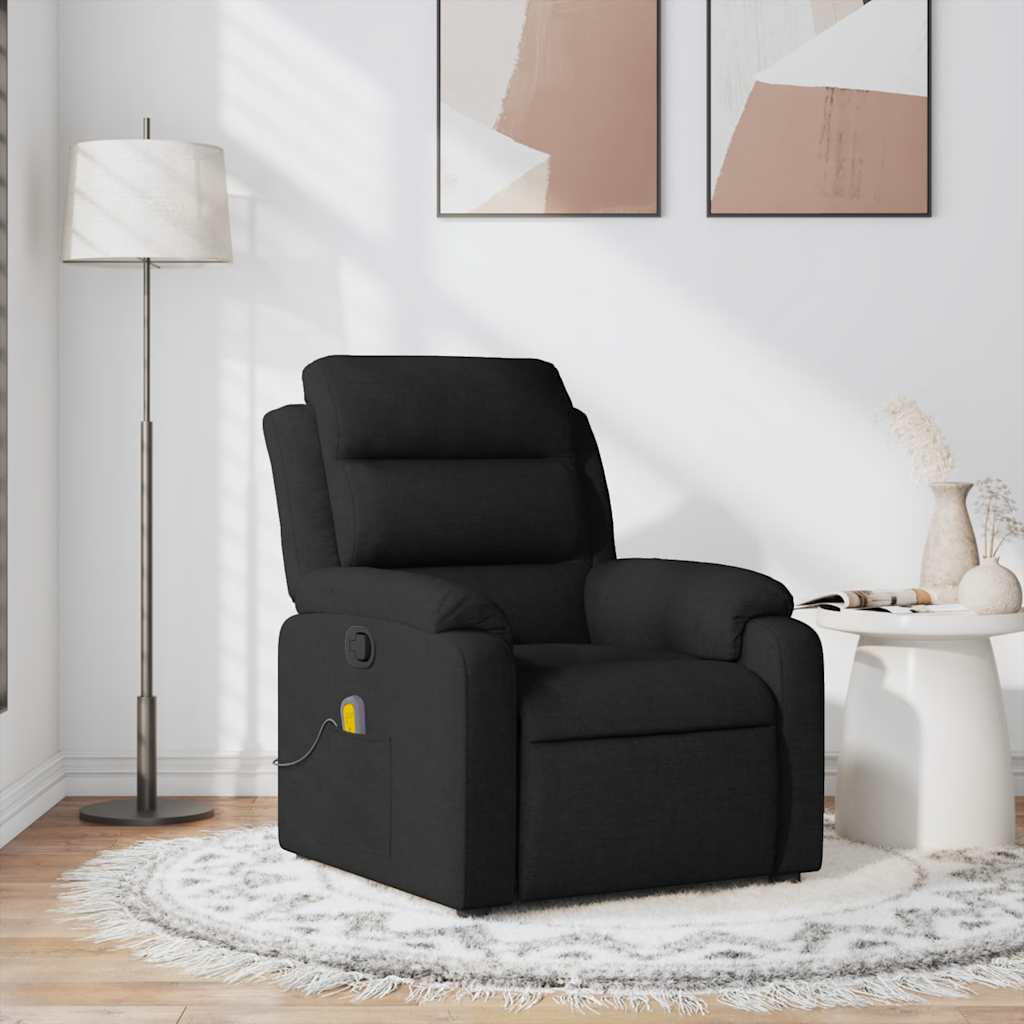 Fauteuil de massage inclinable Noir Tissu - XIOS