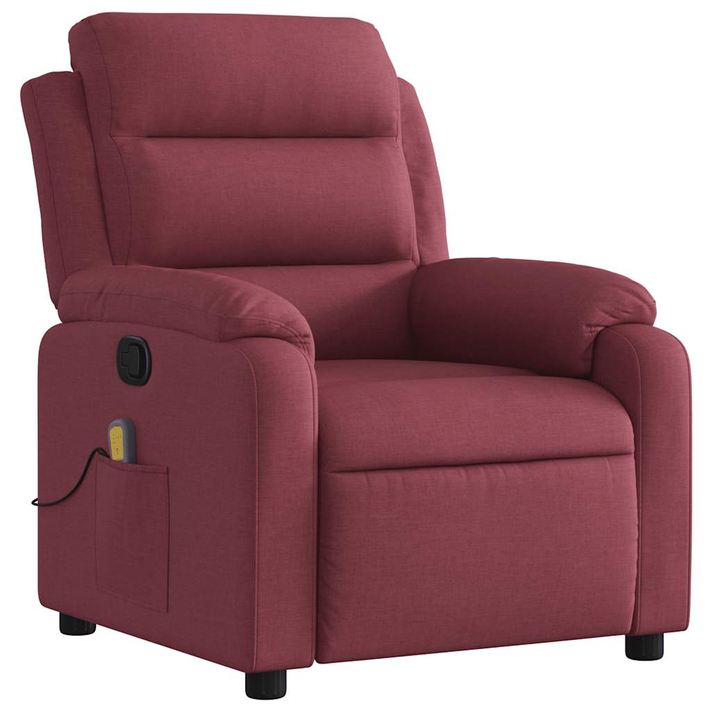 Fauteuil de massage inclinable Rouge bordeaux Tissu - XIOS