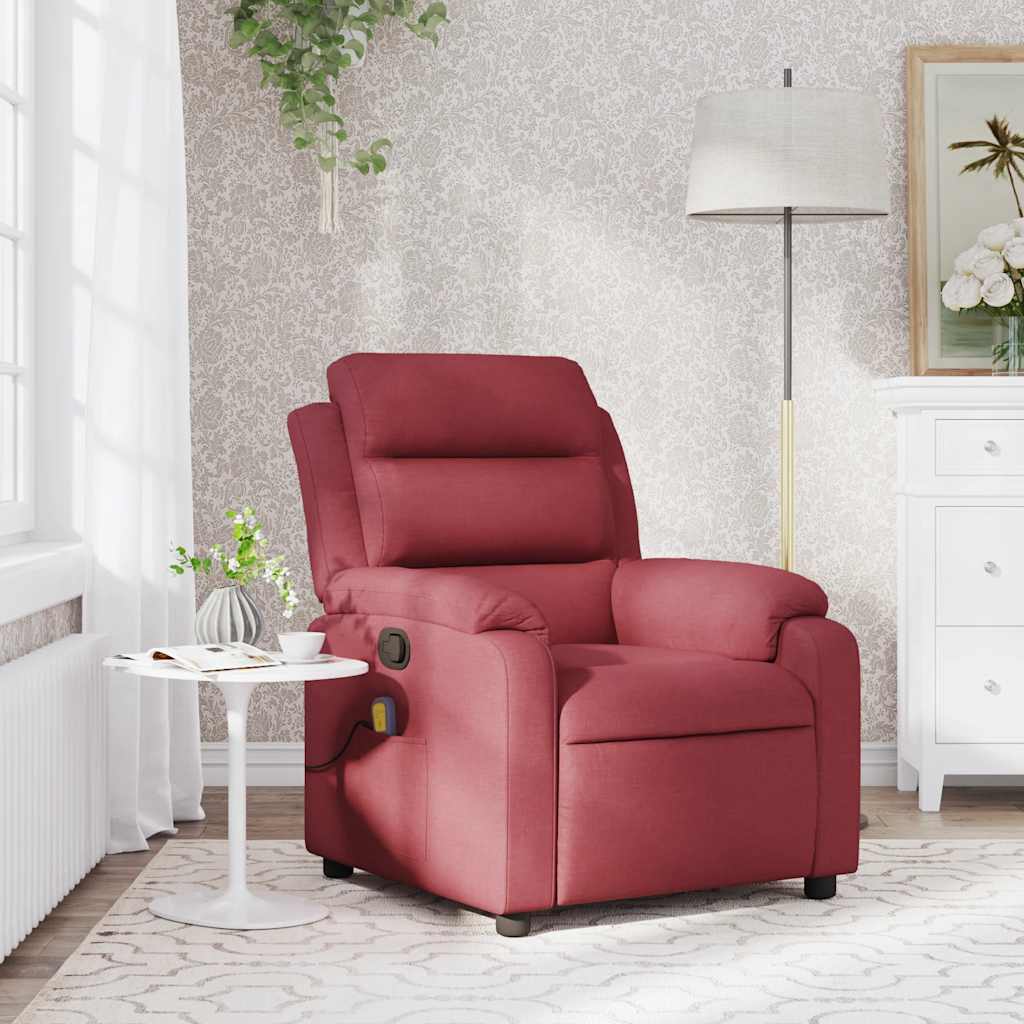 Fauteuil de massage inclinable Rouge bordeaux Tissu - XIOS