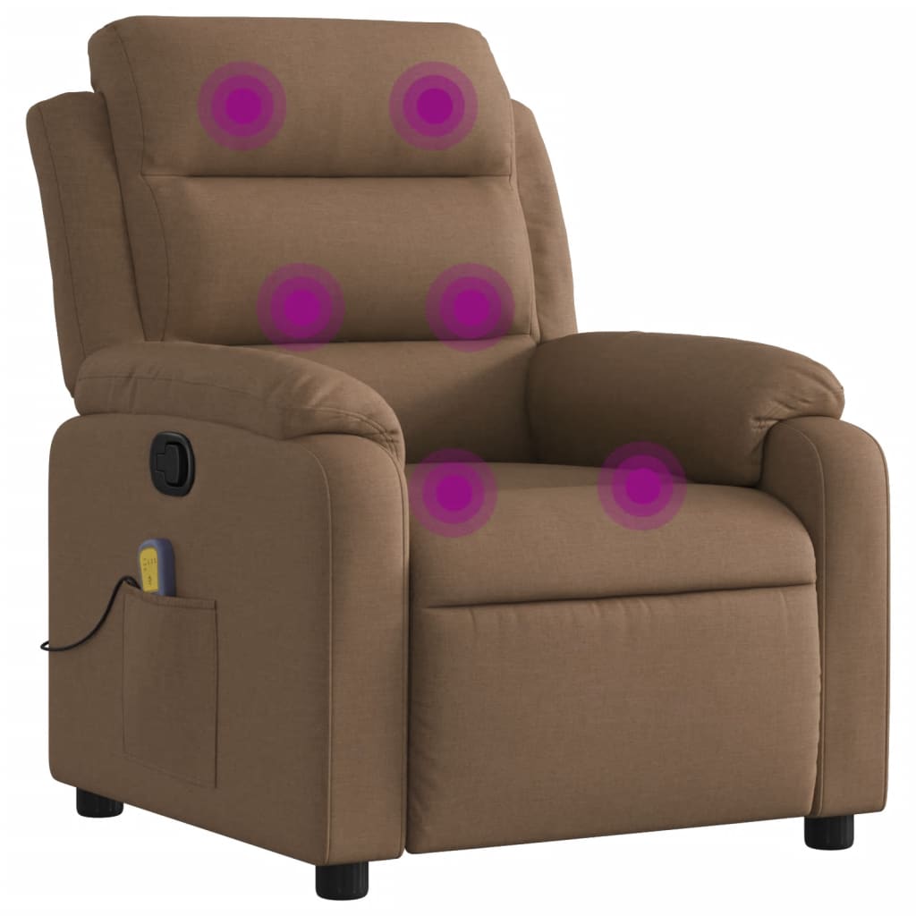 Fauteuil de massage inclinable Marron Tissu - XIOS