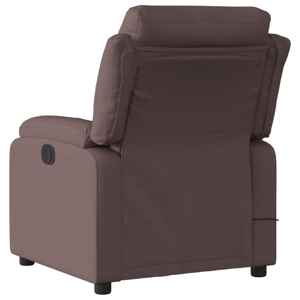 Fauteuil de massage inclinable Marron foncé Tissu - XIOS