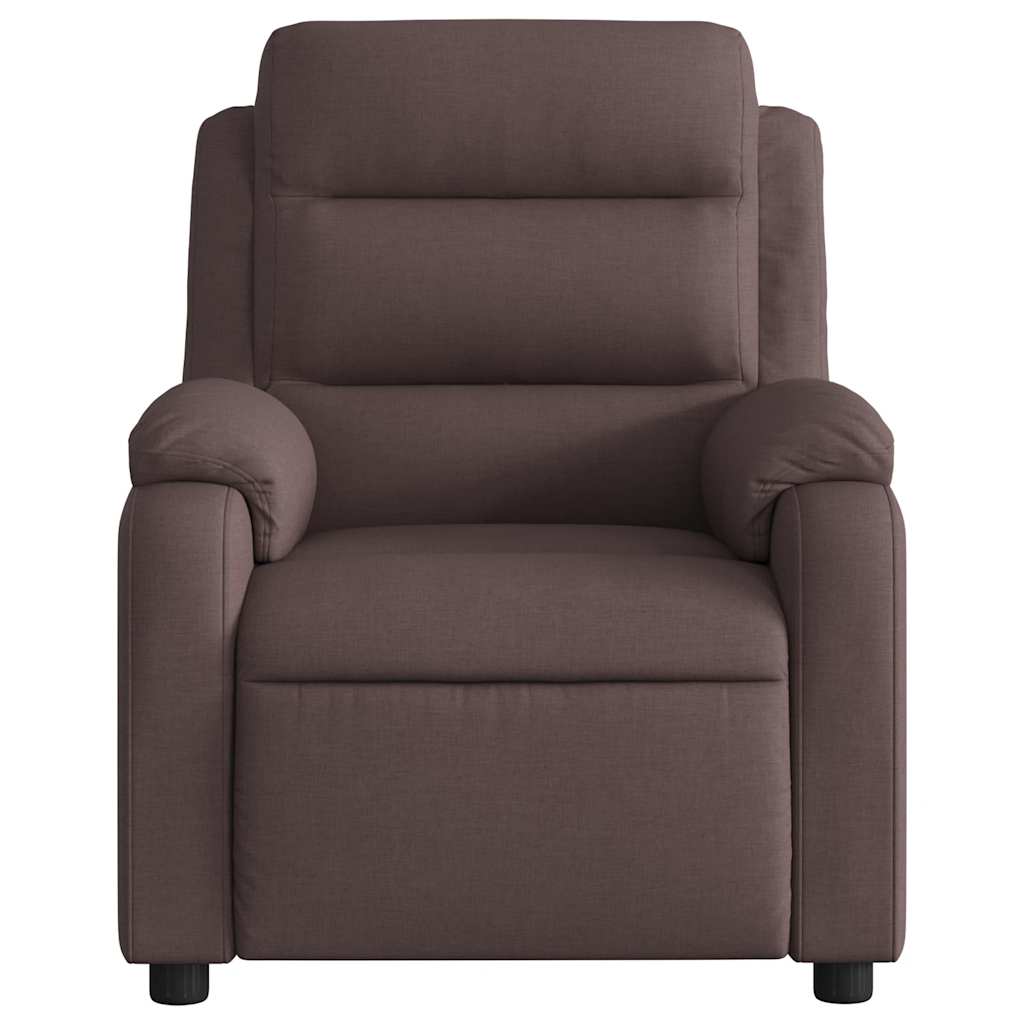 Fauteuil de massage inclinable Marron foncé Tissu - XIOS