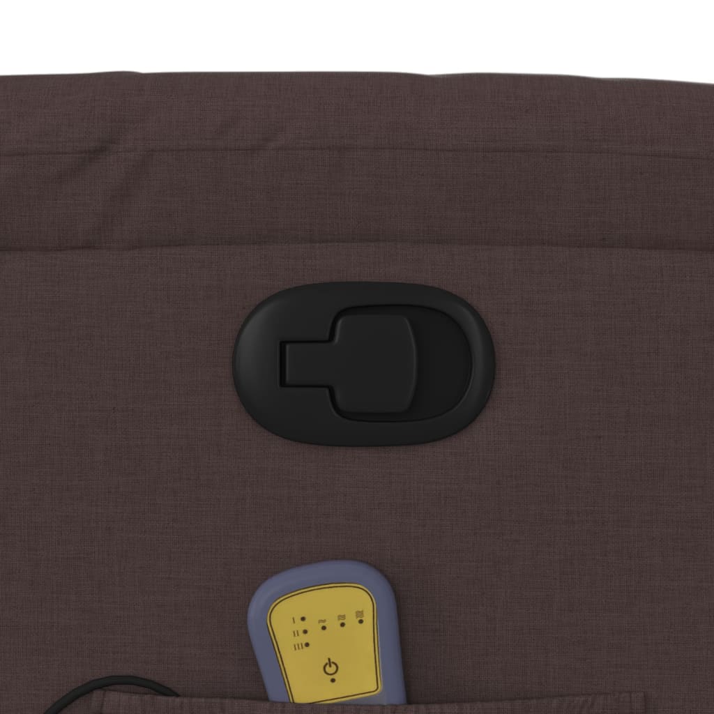 Fauteuil de massage inclinable Marron foncé Tissu - XIOS