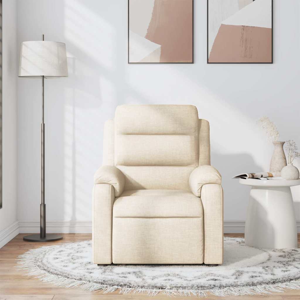 Fauteuil de massage inclinable Crème Tissu - XIOS