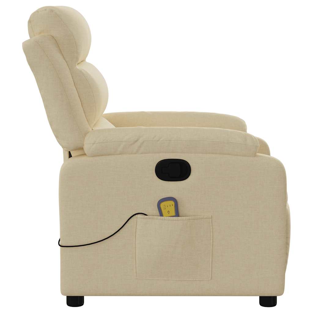 Fauteuil de massage inclinable Crème Tissu - XIOS