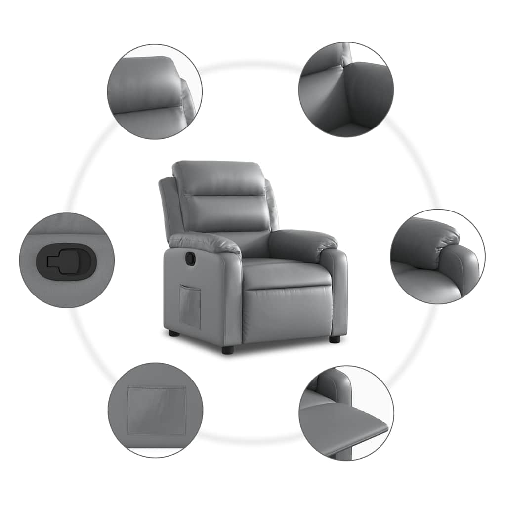 Fauteuil inclinable Gris Similicuir - XIOS
