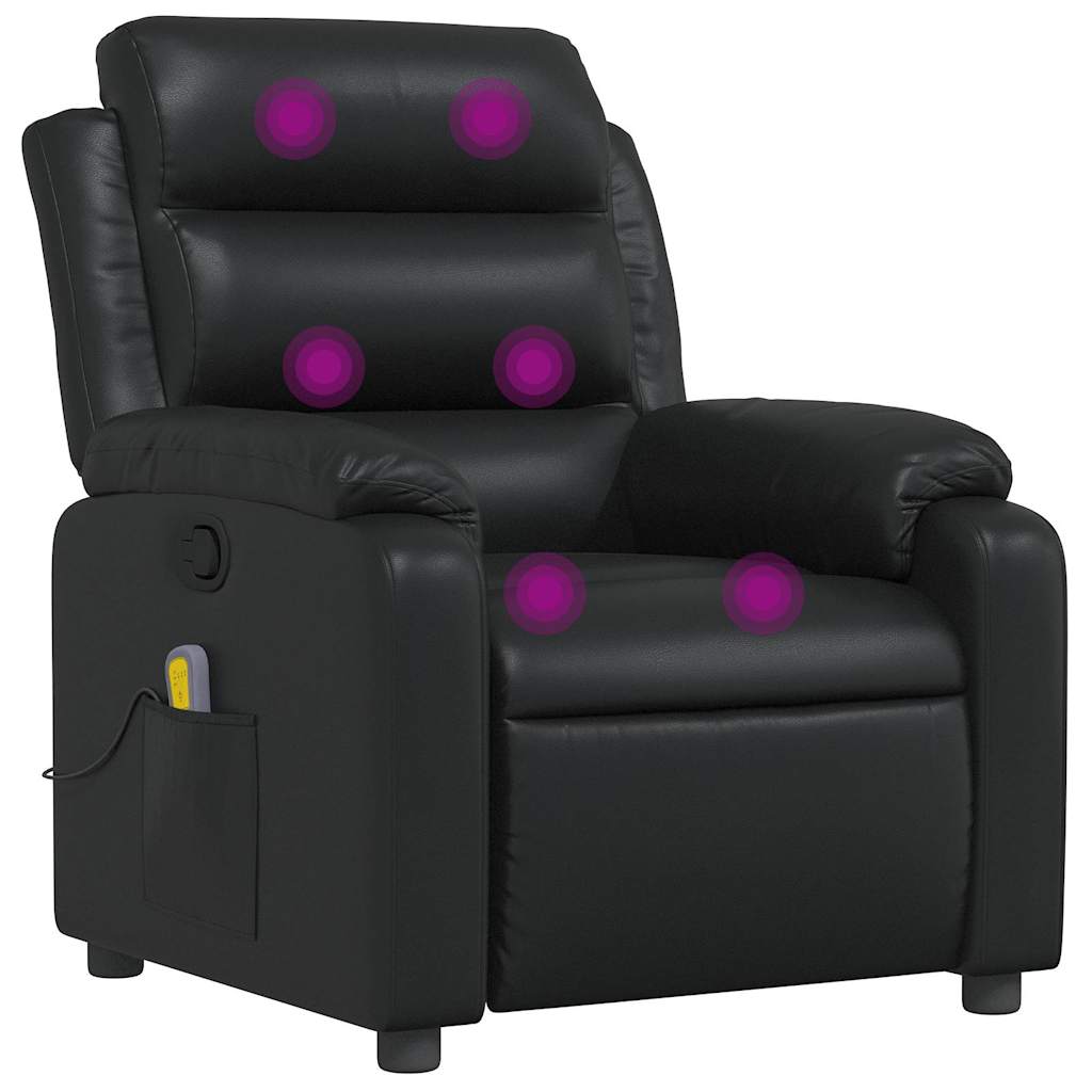 Fauteuil de massage inclinable Noir Similicuir - XIOS