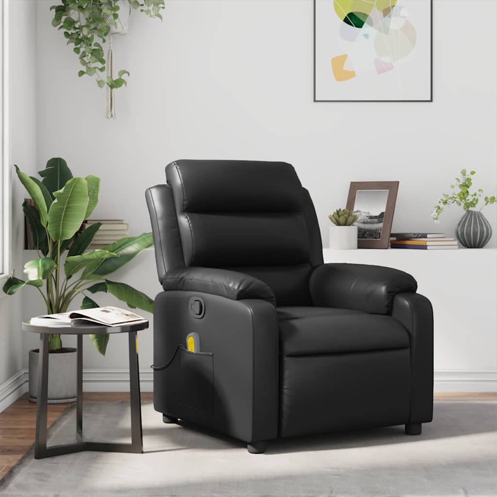 Fauteuil de massage inclinable Noir Similicuir - XIOS
