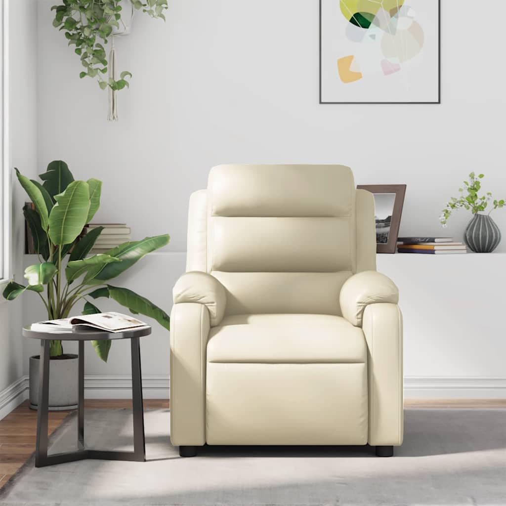 Fauteuil inclinable de massage Crème Similicuir - XIOS