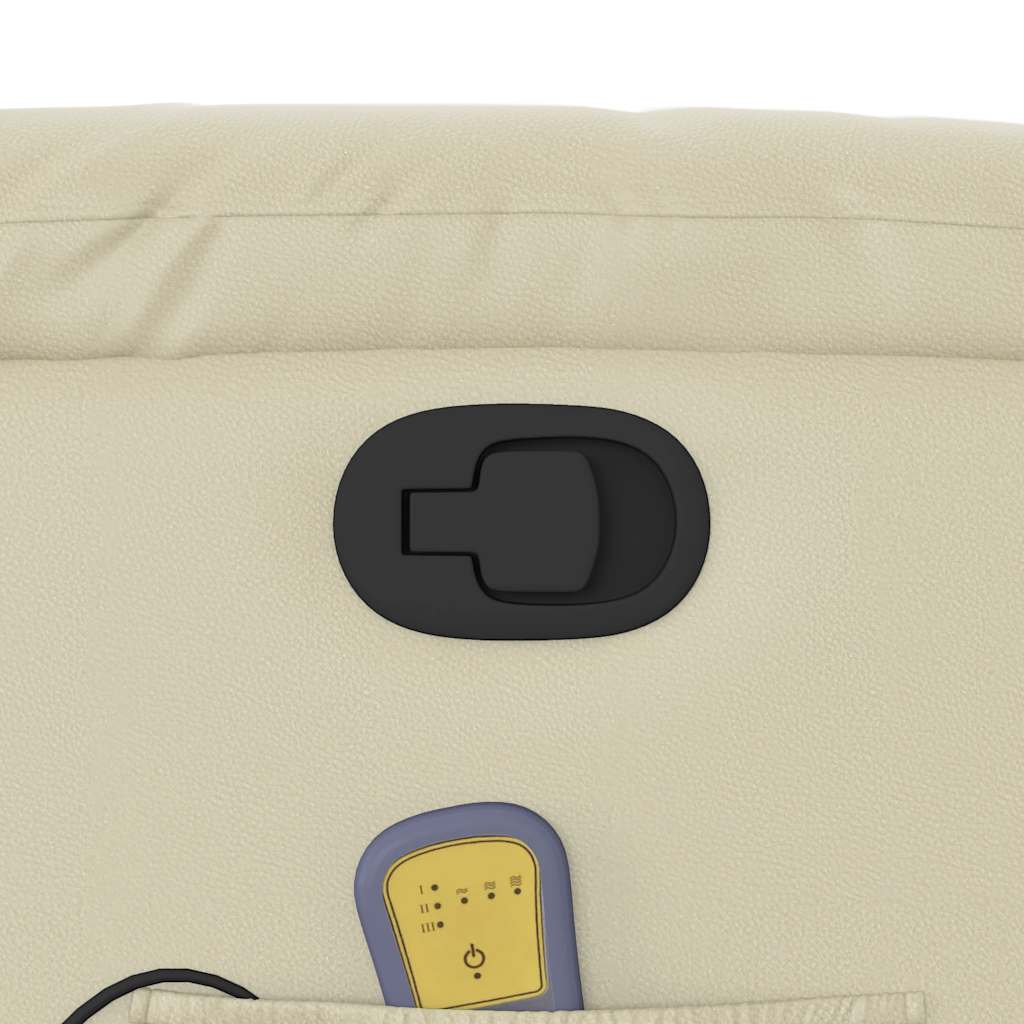 Fauteuil inclinable de massage Crème Similicuir - XIOS