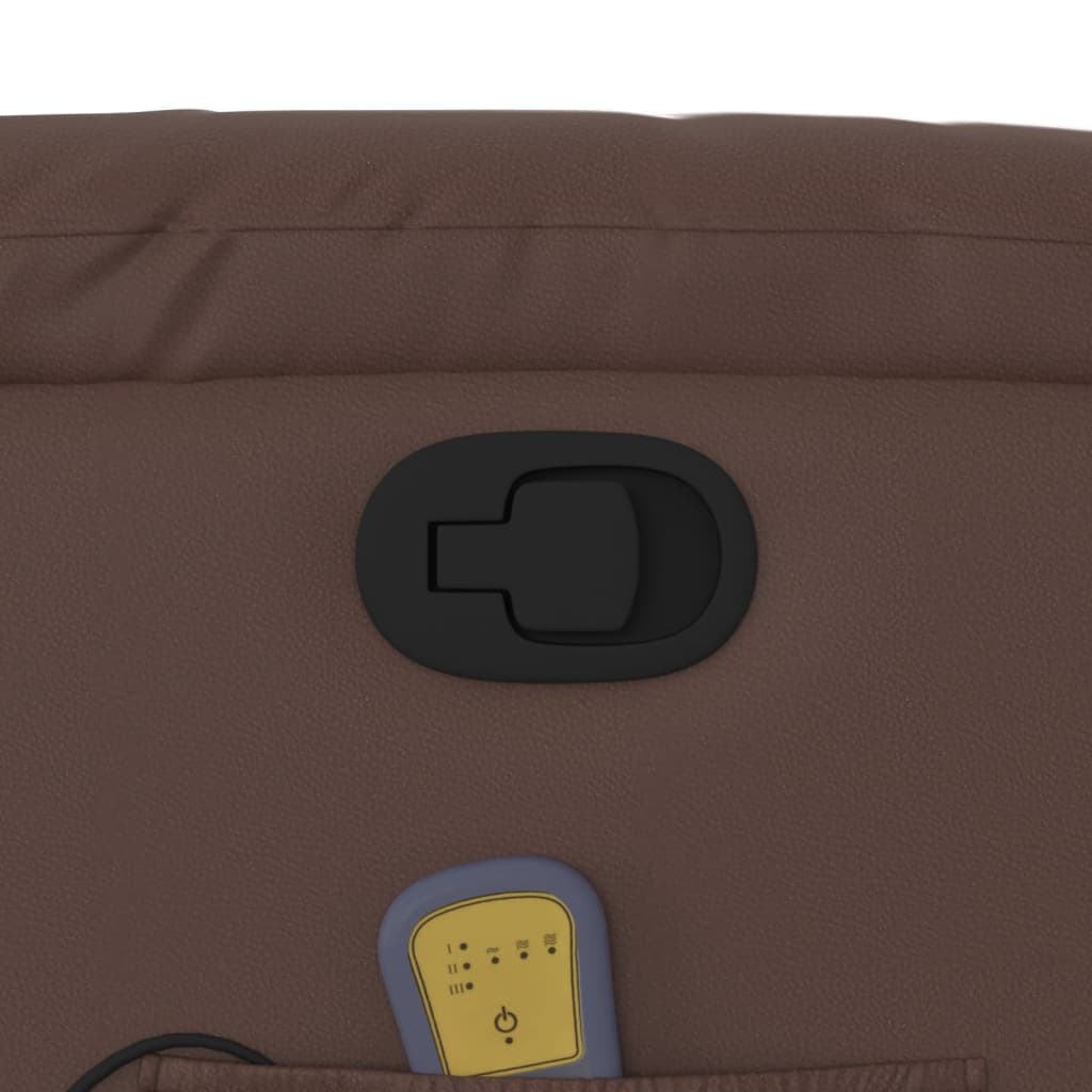 Fauteuil de massage inclinable Marron Similicuir
