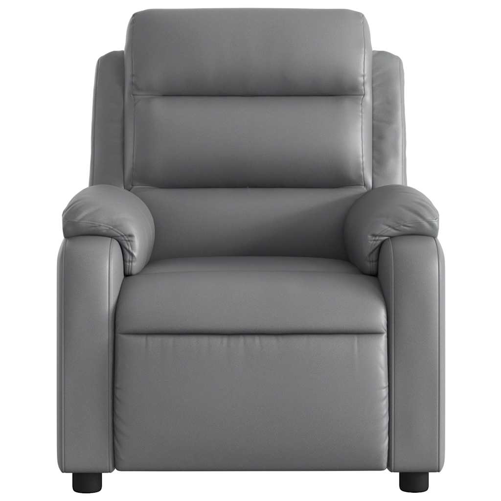 Fauteuil de massage inclinable Gris Similicuir - XIOS