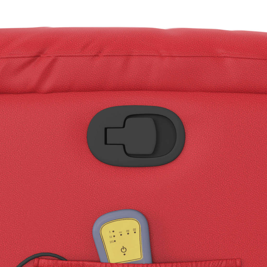 Fauteuil de massage inclinable rouge similicuir - XIOS