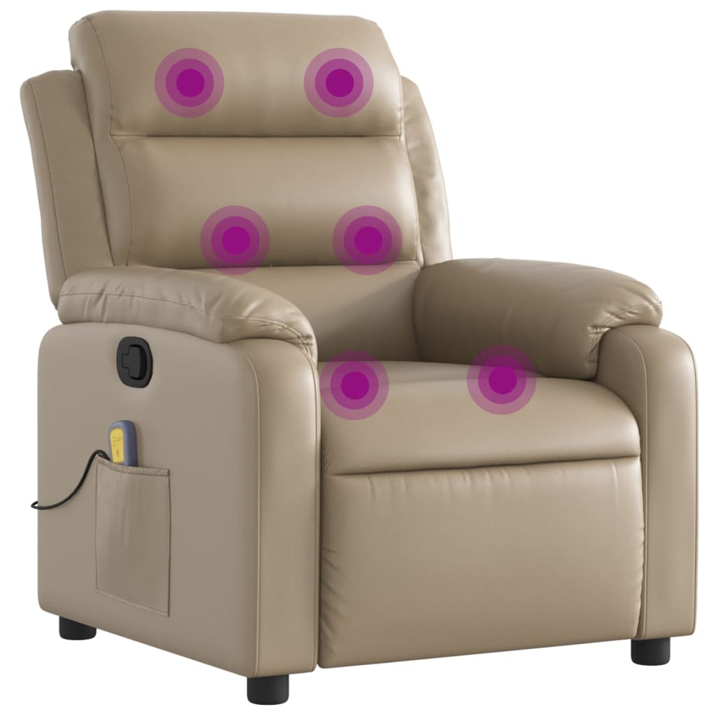 Fauteuil de massage inclinable Cappuccino Similicuir - XIOS