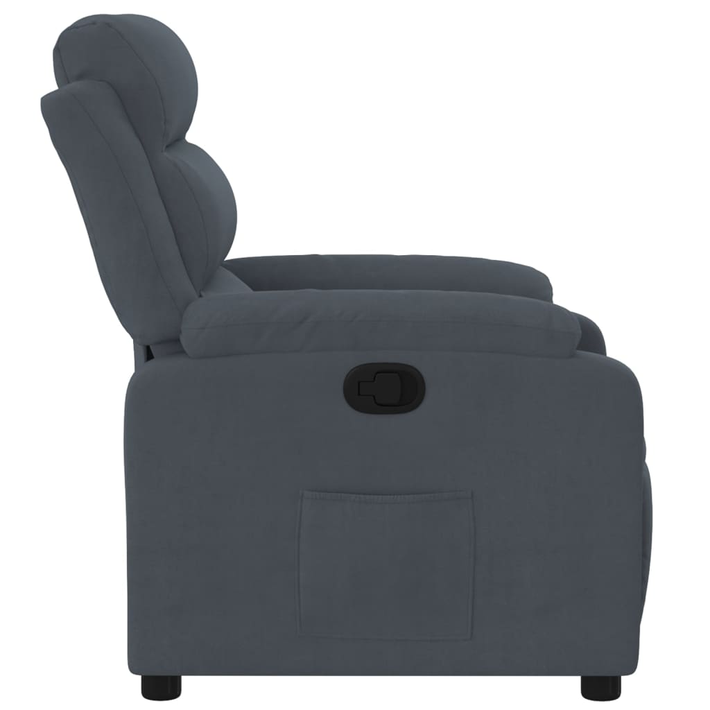Fauteuil inclinable Gris foncé Velours - XIOS