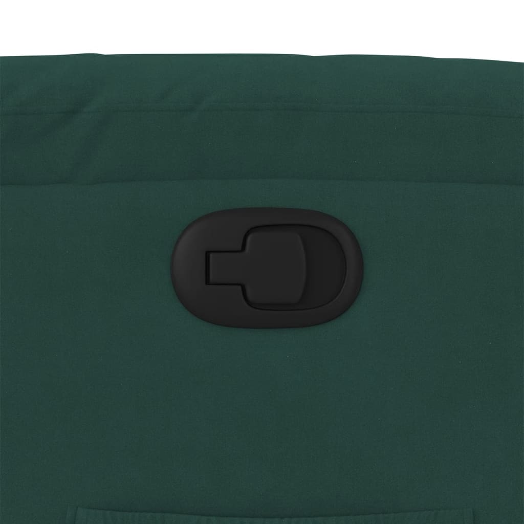 Fauteuil inclinable vert foncé velours - XIOS