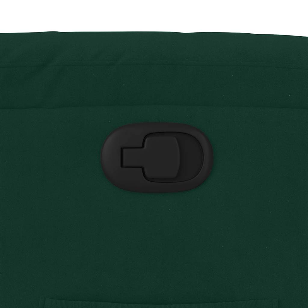 Fauteuil inclinable vert foncé velours - XIOS