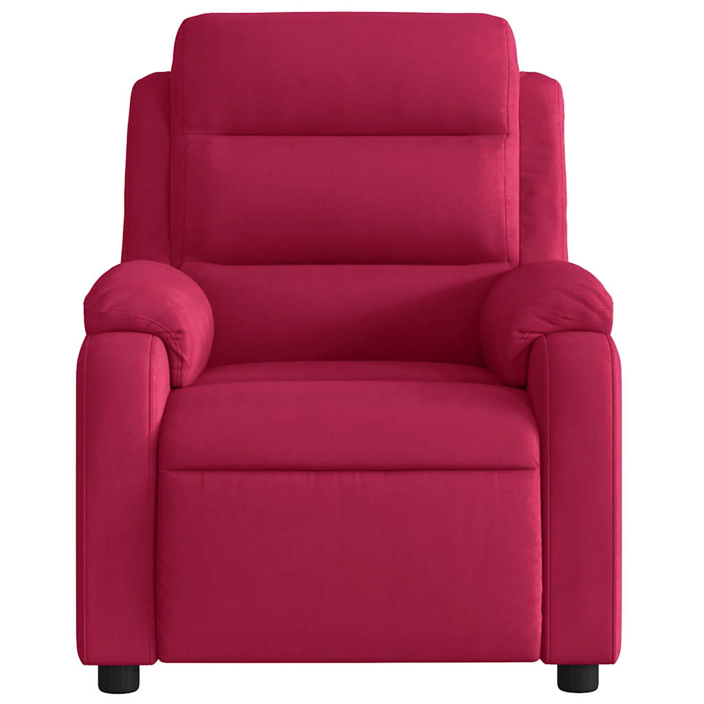 Fauteuil inclinable rouge bordeaux velours