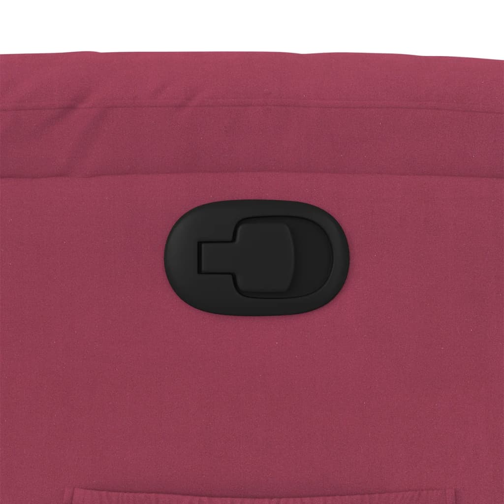 Fauteuil inclinable rouge bordeaux velours - XIOS