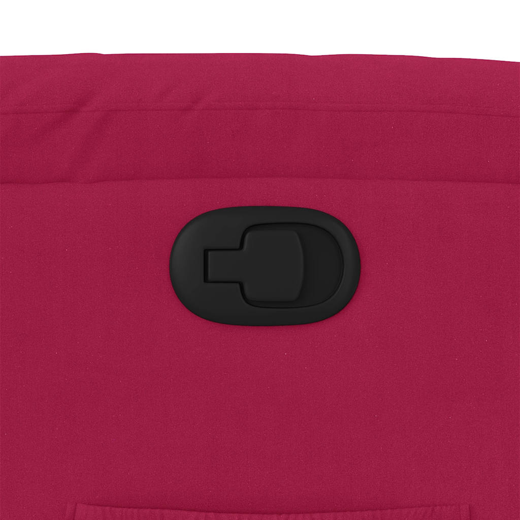 Fauteuil inclinable rouge bordeaux velours