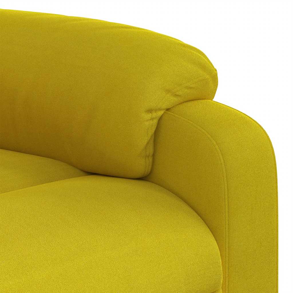 Fauteuil inclinable jaune velours - XIOS