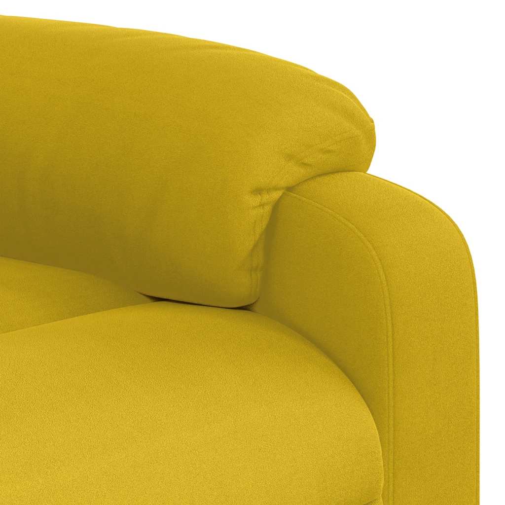 Fauteuil inclinable jaune velours - XIOS