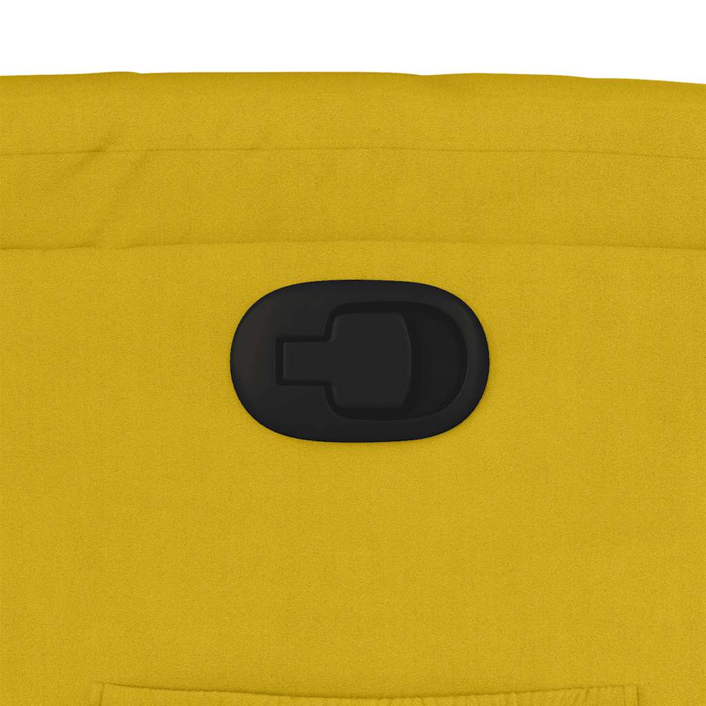 Fauteuil inclinable jaune velours - XIOS