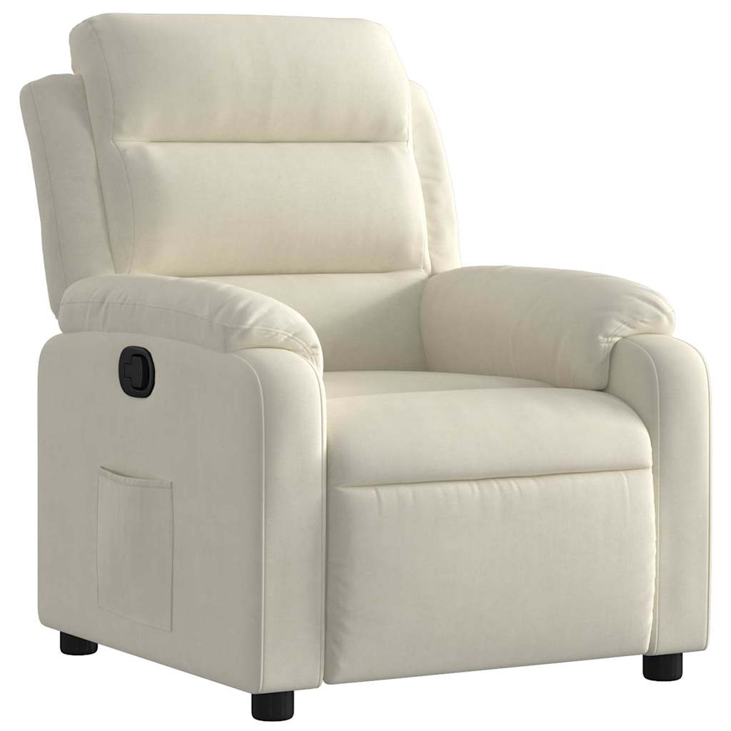 Fauteuil inclinable Crème Velours - XIOS