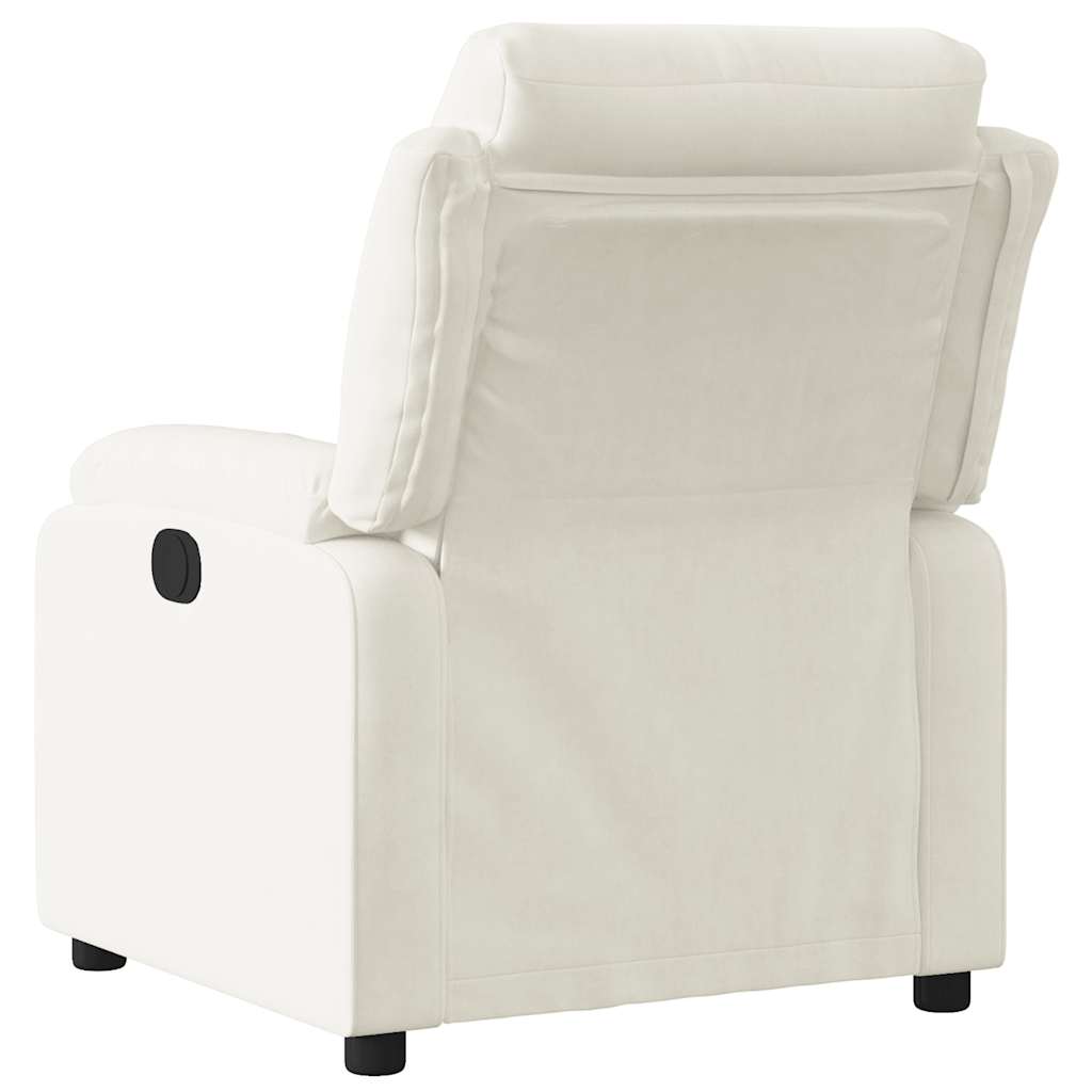 Fauteuil inclinable Crème Velours - XIOS
