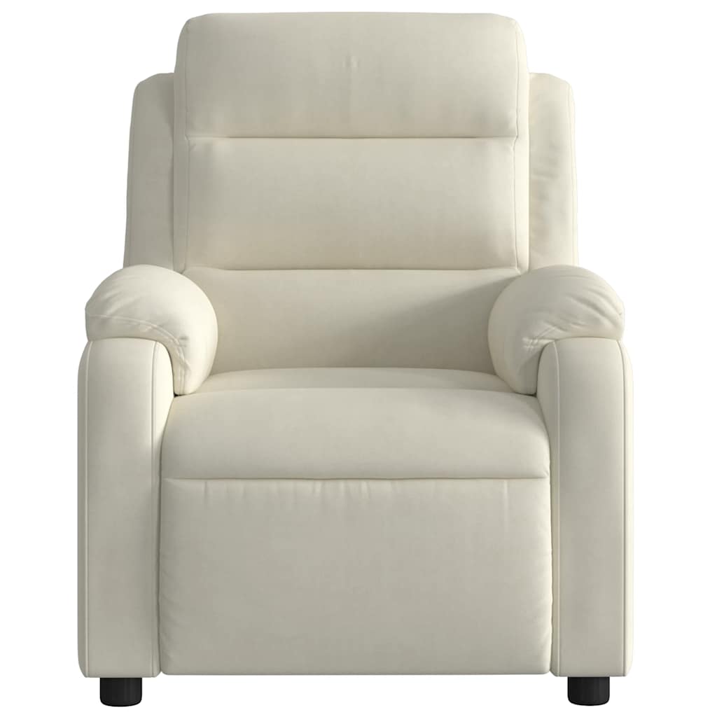Fauteuil inclinable Crème Velours - XIOS