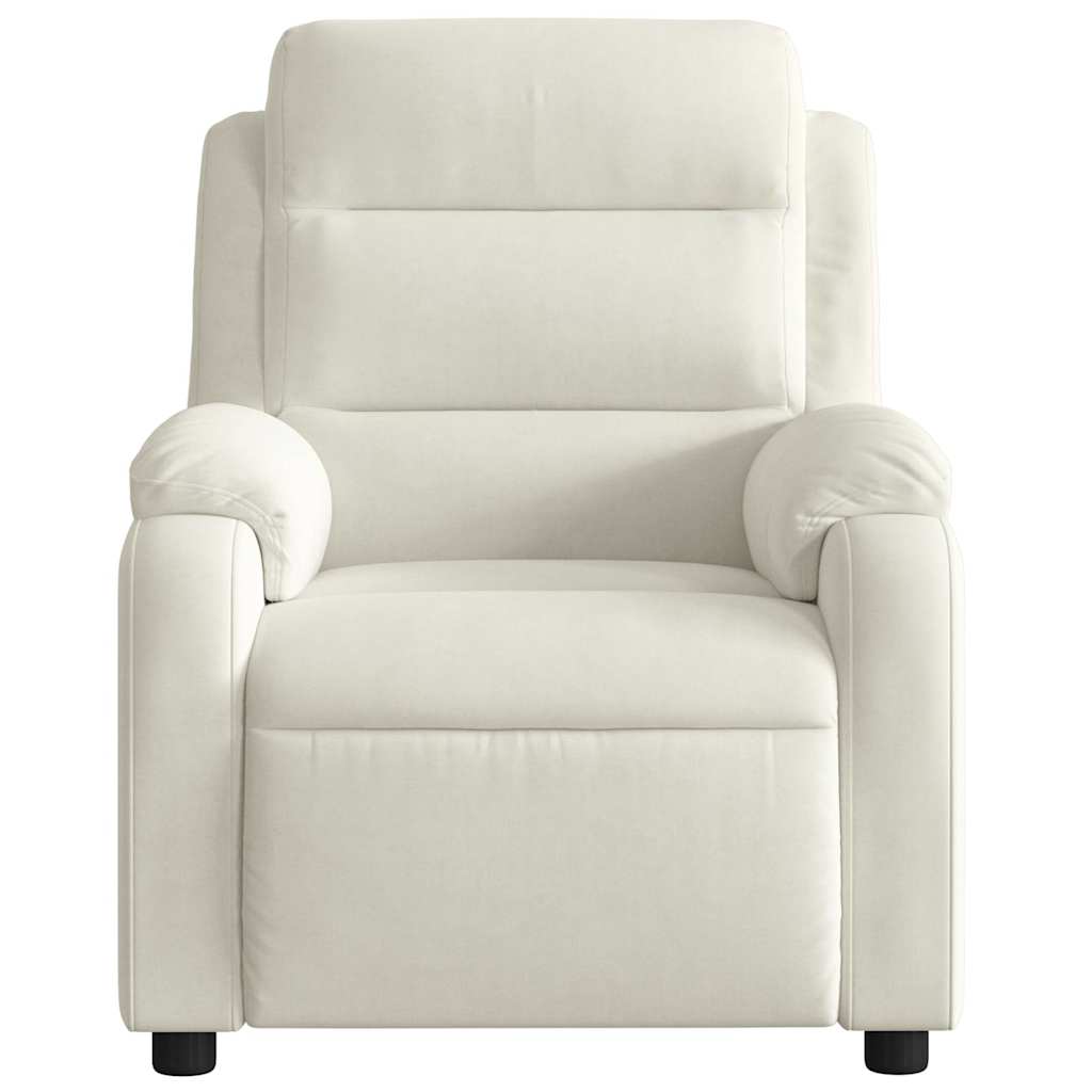 Fauteuil inclinable Crème Velours - XIOS