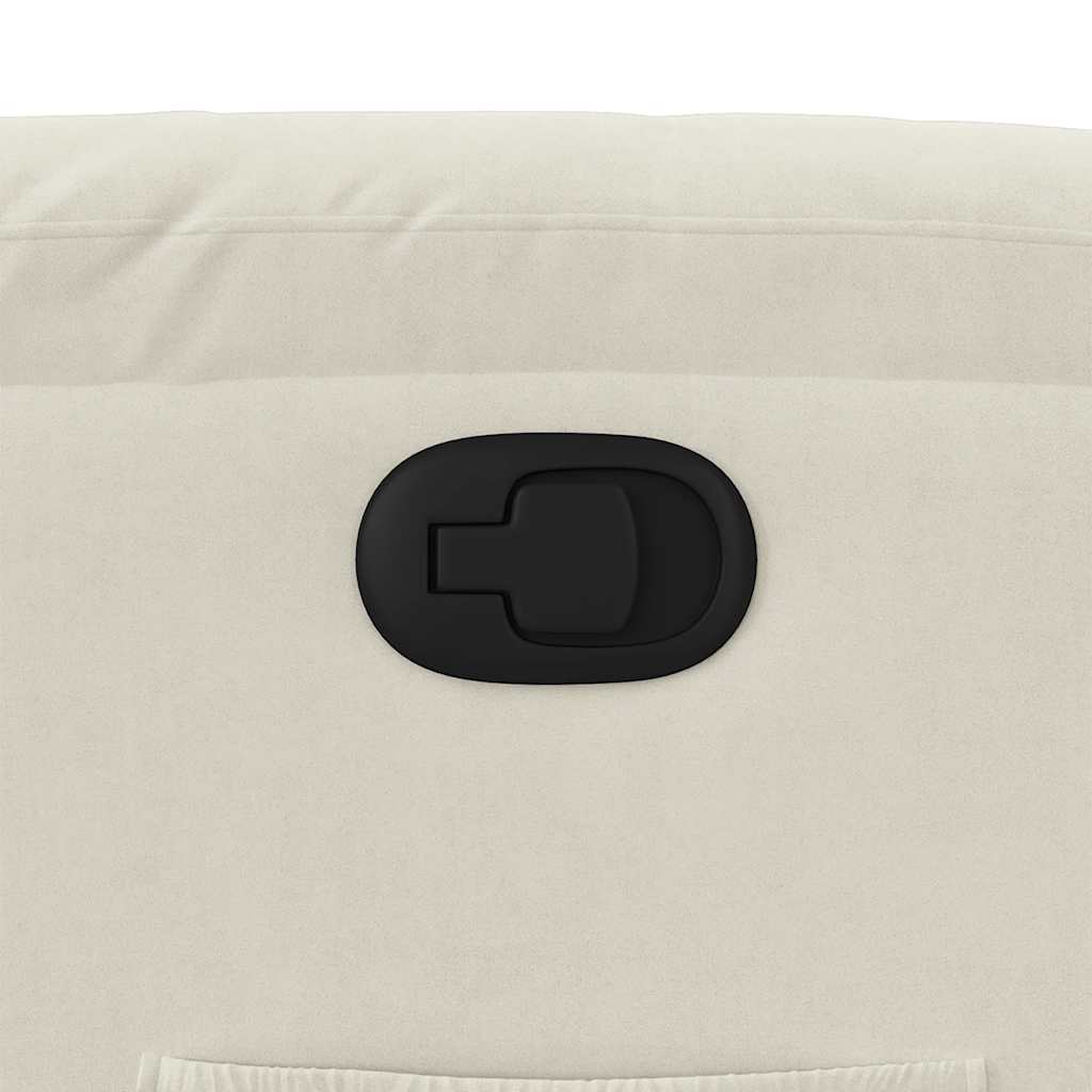 Fauteuil inclinable Crème Velours - XIOS