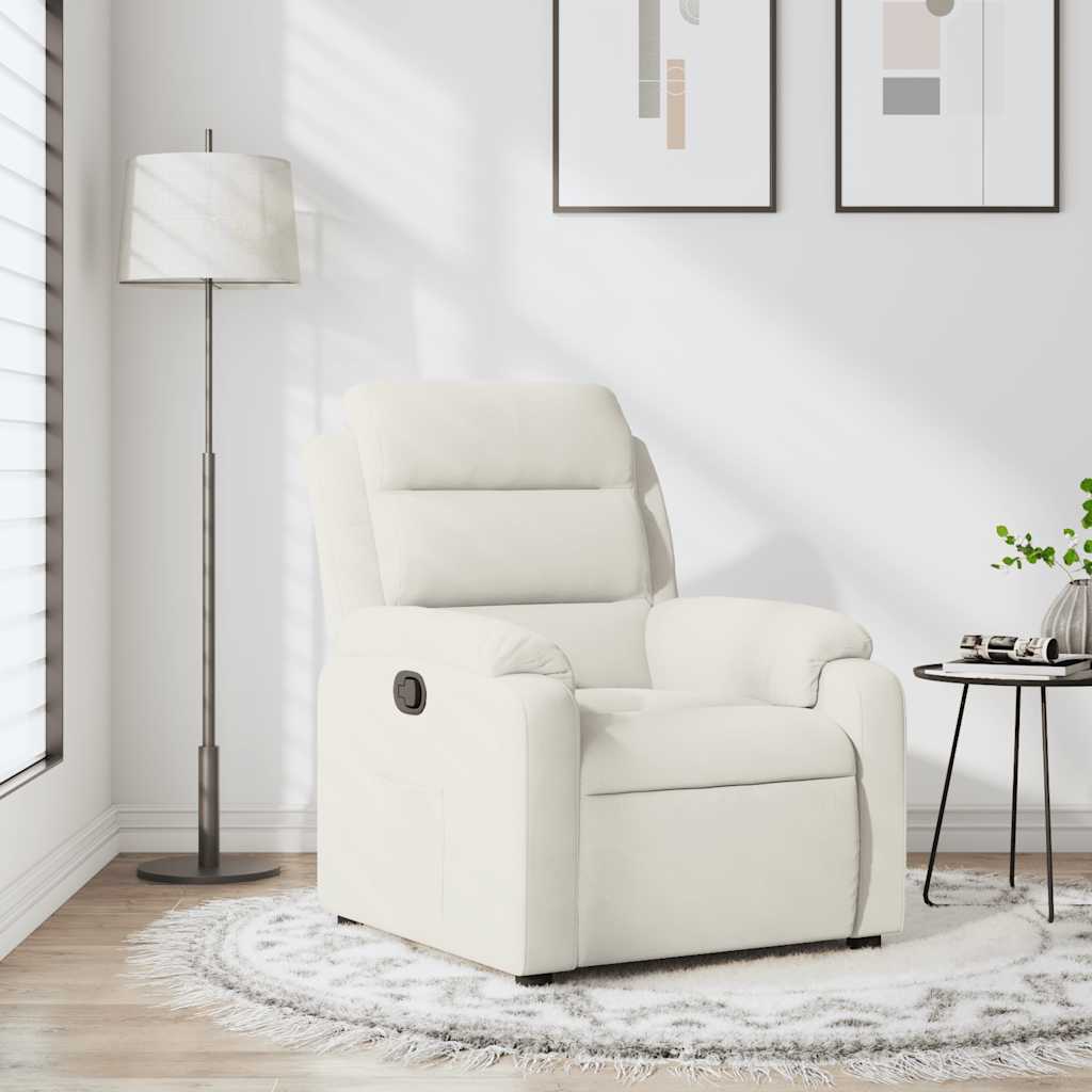 Fauteuil inclinable Crème Velours - XIOS