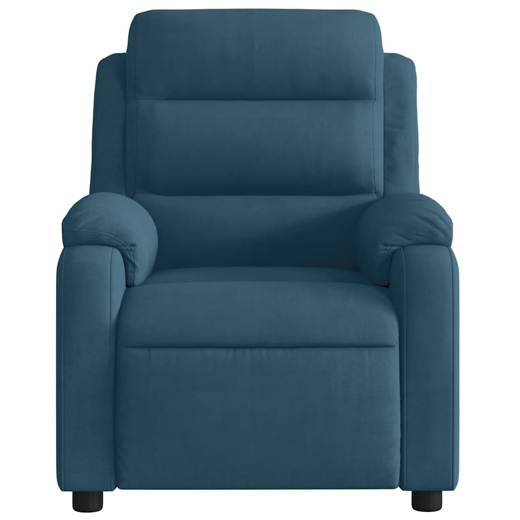 Fauteuil inclinable bleu velours - XIOS