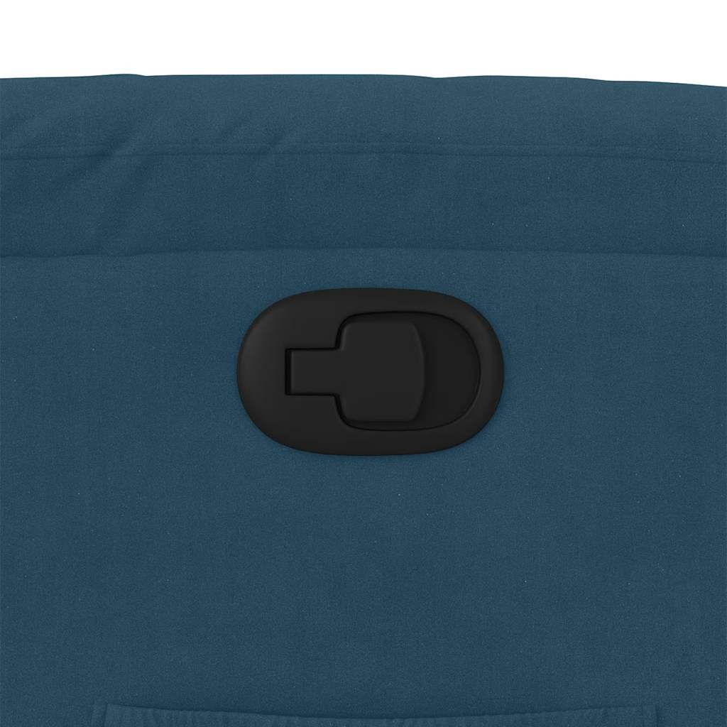 Fauteuil inclinable bleu velours