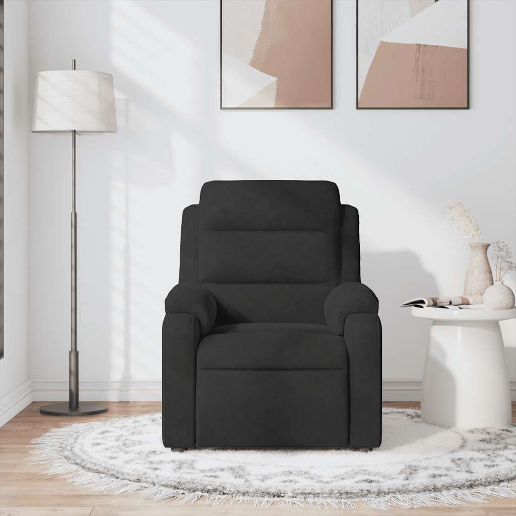 Fauteuil de massage inclinable noir velours - XIOS
