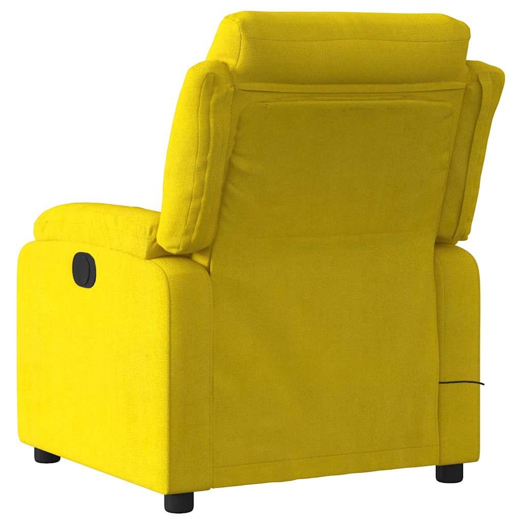 Fauteuil de massage inclinable jaune velours - XIOS