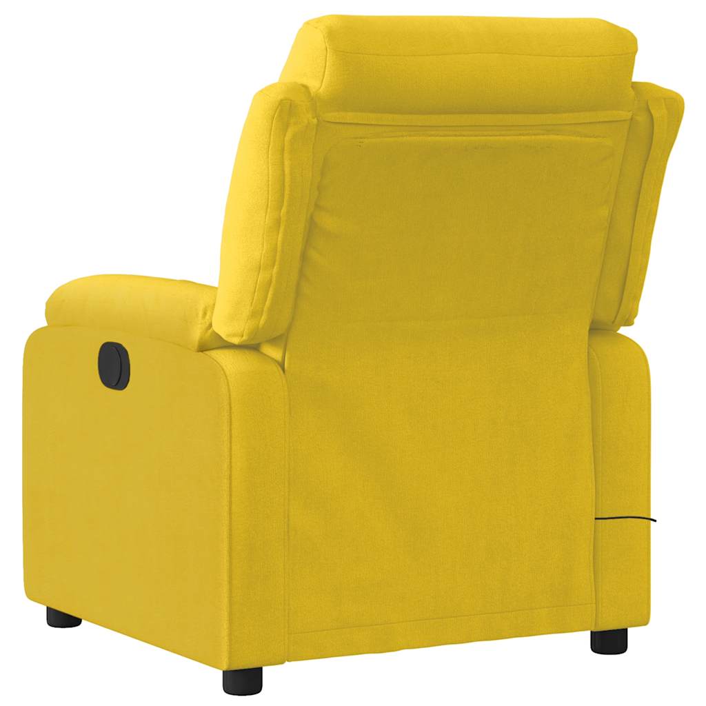 Fauteuil de massage inclinable jaune velours - XIOS